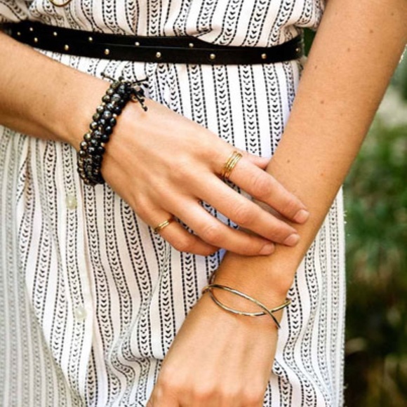 Gorjana Power Gemstone Bracelet // Gold & Black